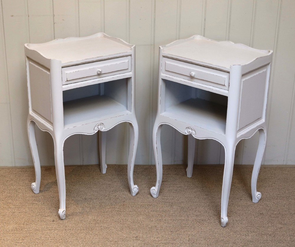 Pair Of French Painted Bedside Cabinets View VII