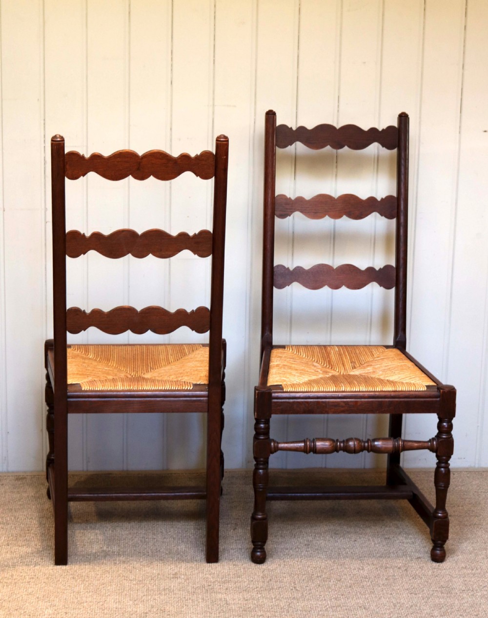 Set Of Six French Oak Dining Chairs View VI