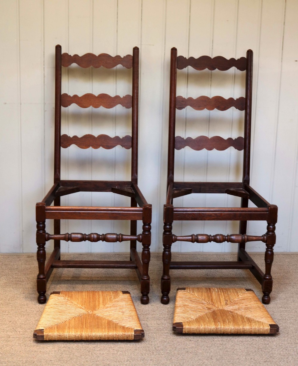 Set Of Six French Oak Dining Chairs View VII
