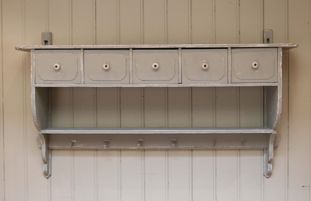 French Painted Wall Shelf  View II