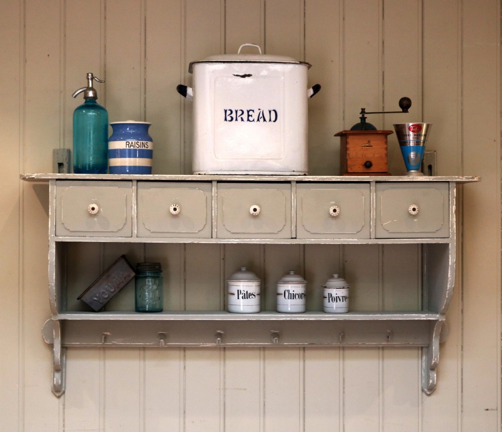 French Painted Wall Shelf  View III