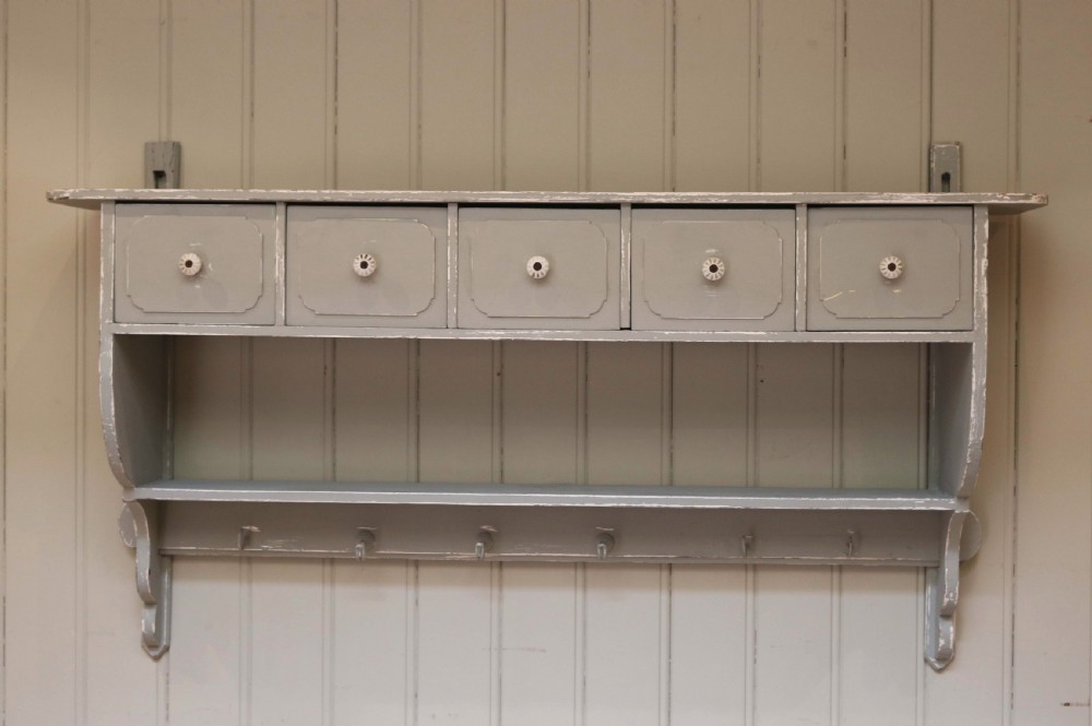 French Painted Wall Shelf  View IV