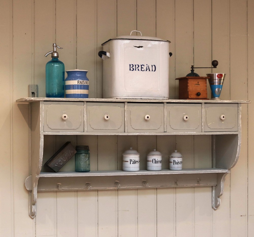 French Painted Wall Shelf  View VII