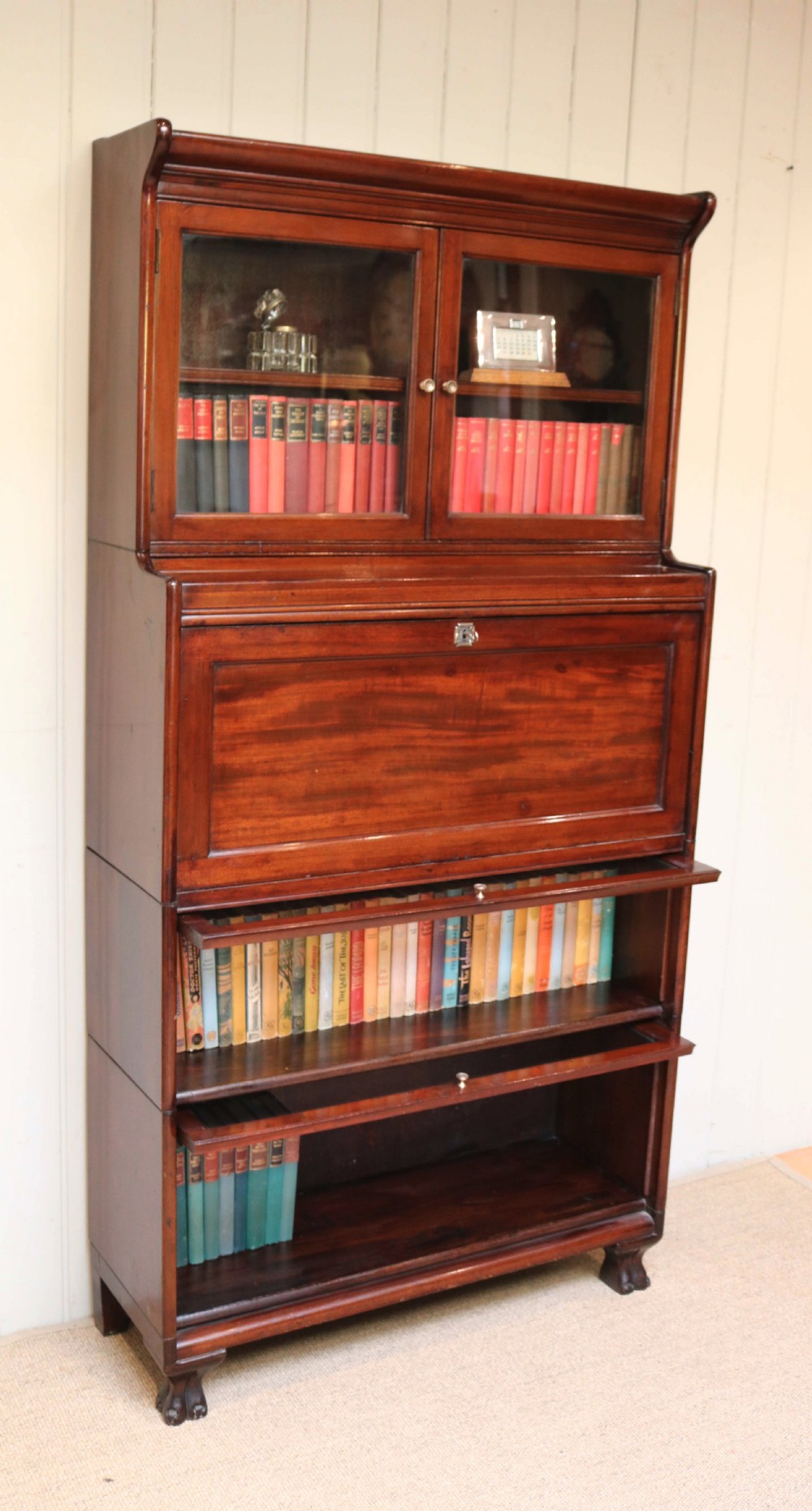 Unusual Mahogany Bureau Bookcase