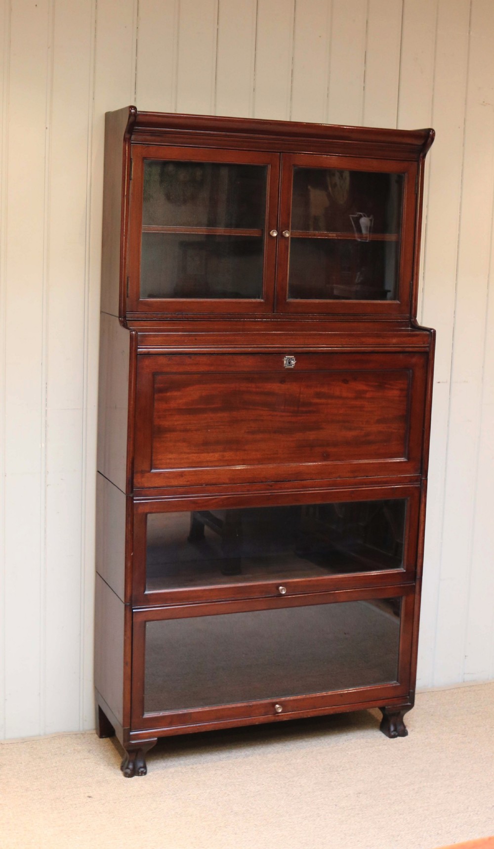 Unusual Mahogany Bureau Bookcase View II