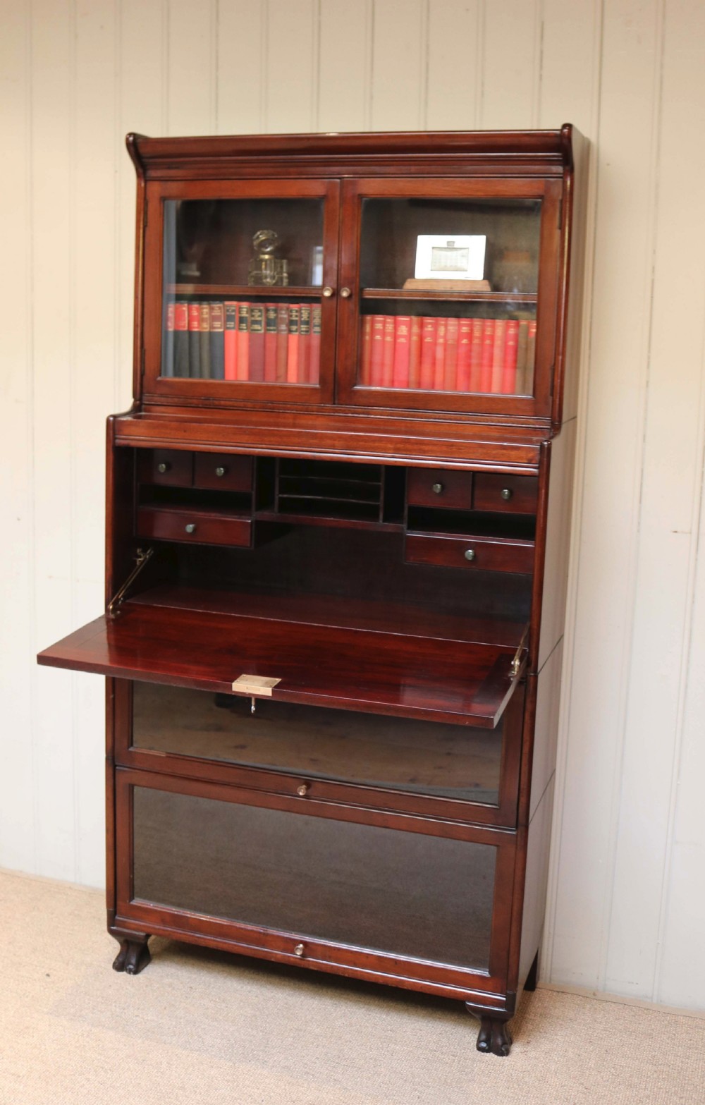 Unusual Mahogany Bureau Bookcase View VII