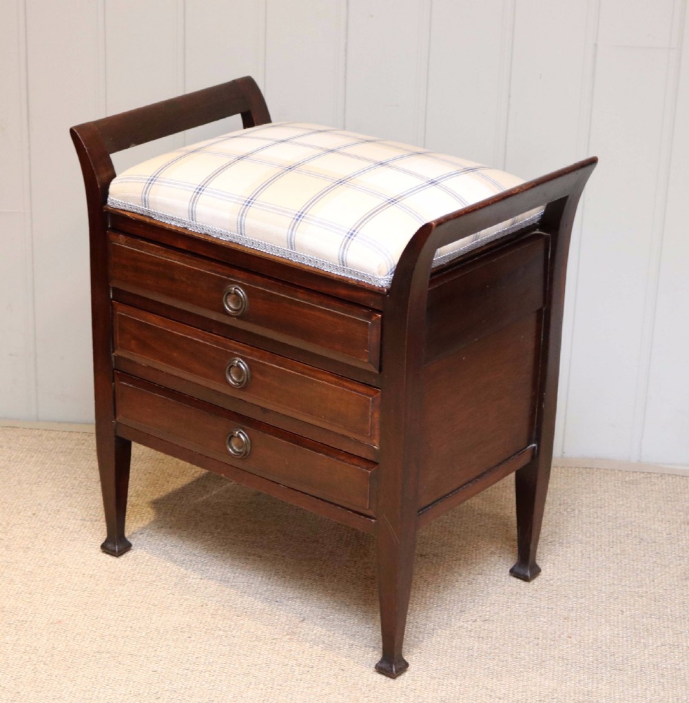 Edwardian Mahogany Piano Stool  View V