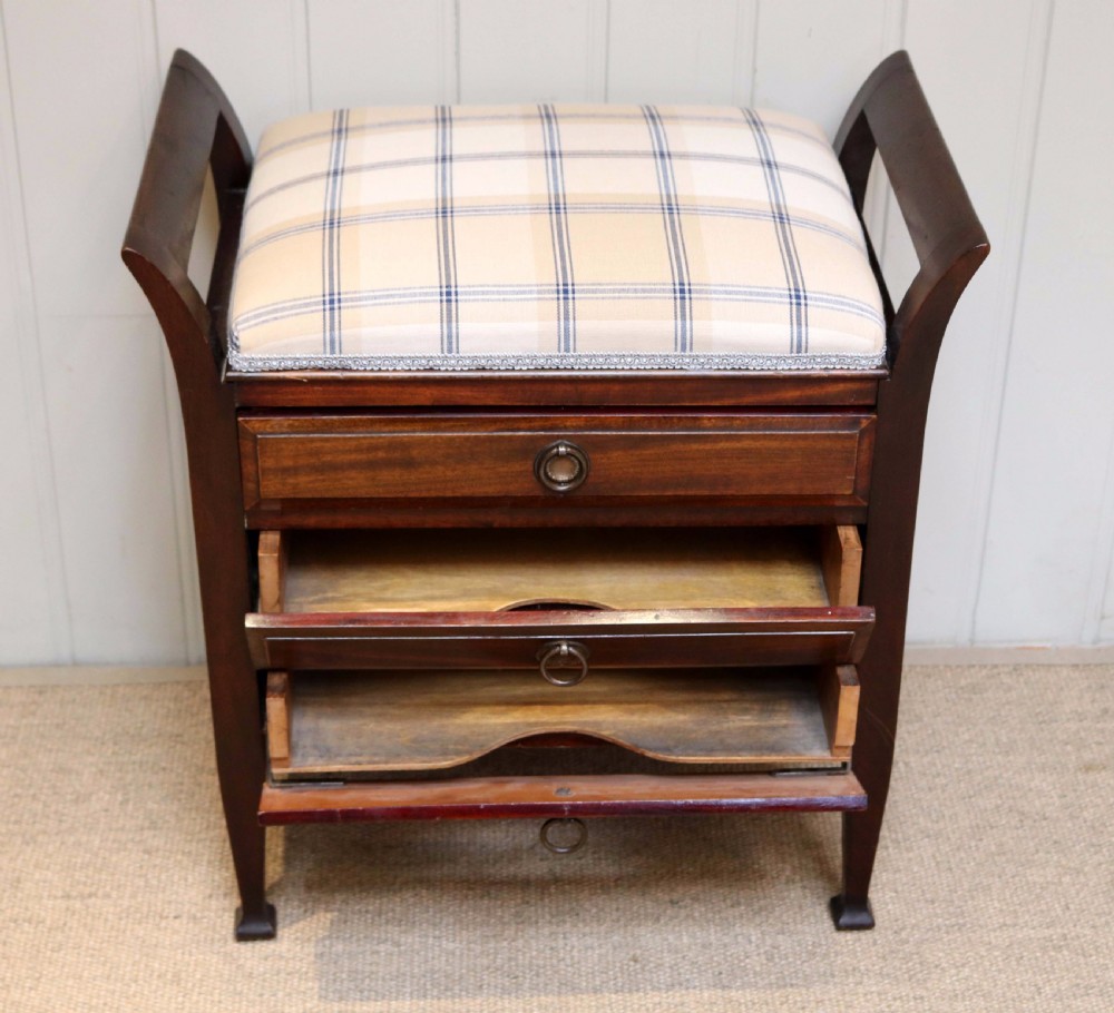 Edwardian Mahogany Piano Stool  View VII