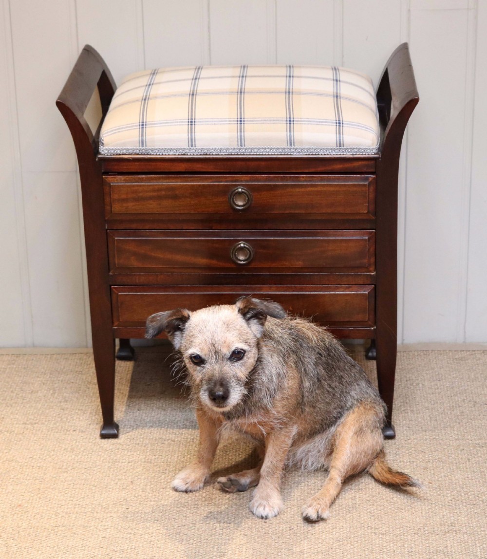 Edwardian Mahogany Piano Stool  View VIII