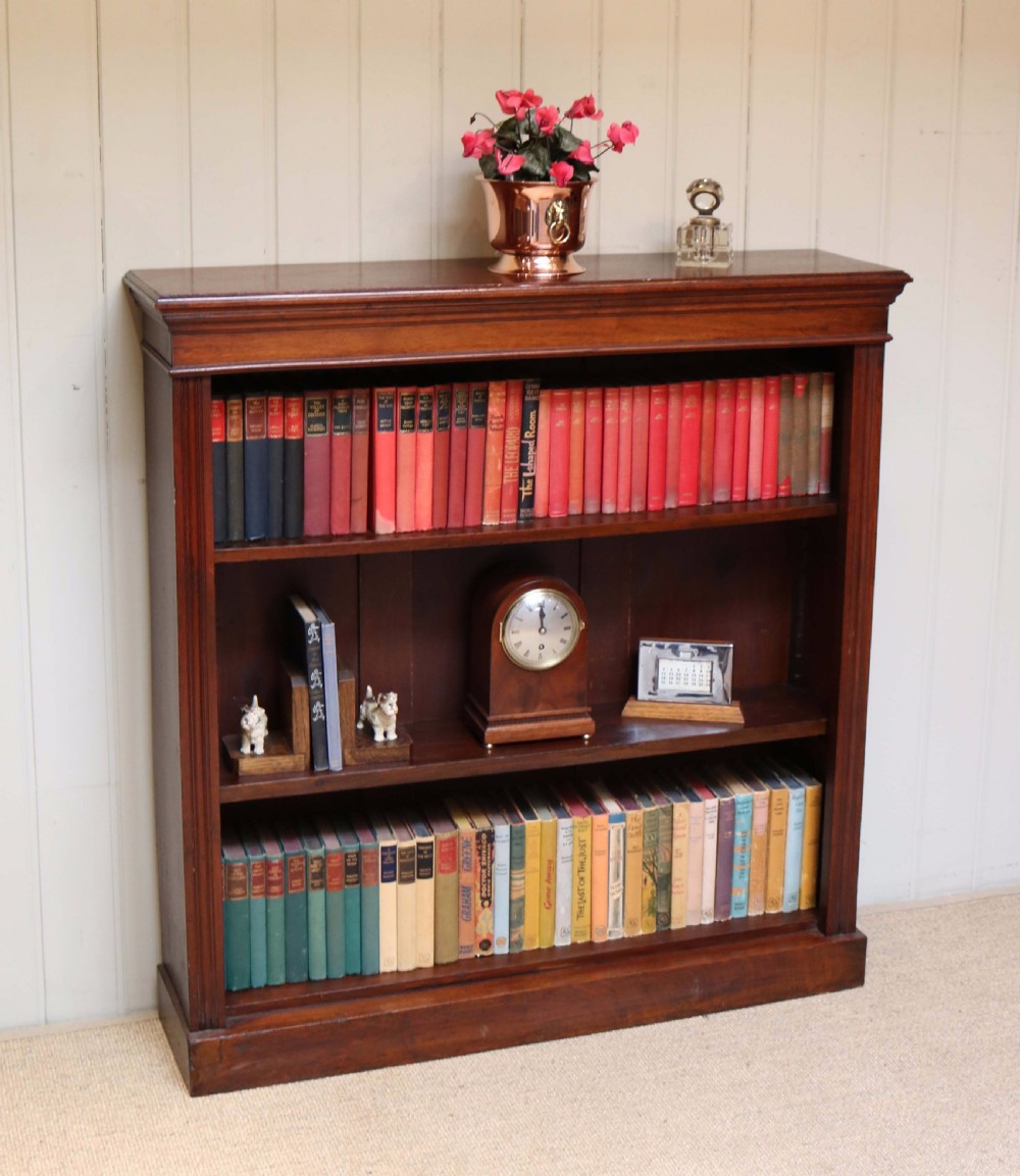Victorian Mahogany Open Bookcase
