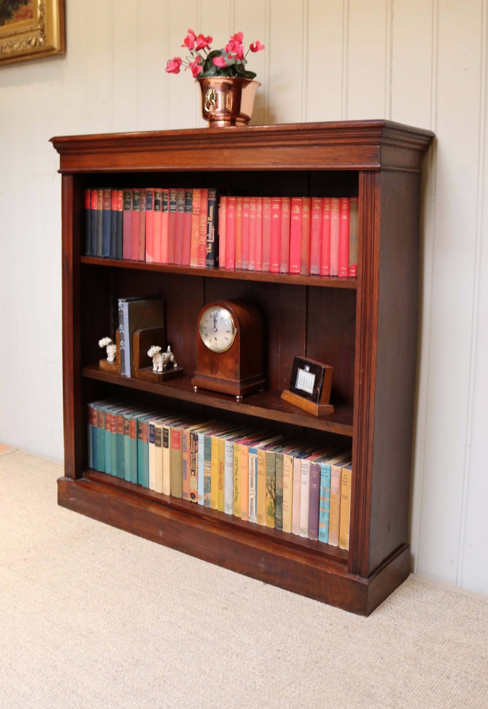 Victorian Mahogany Open Bookcase View V