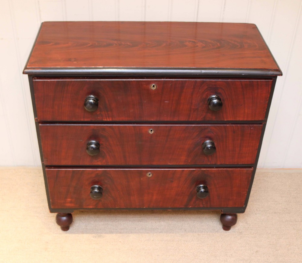 Pine Faux Mahogany Chest Of Drawers View VI