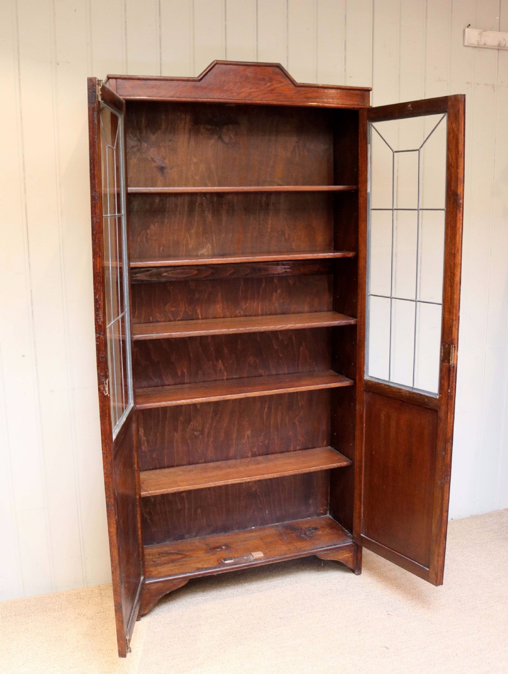 Oak Art Deco Cabinet Bookcase  View IV