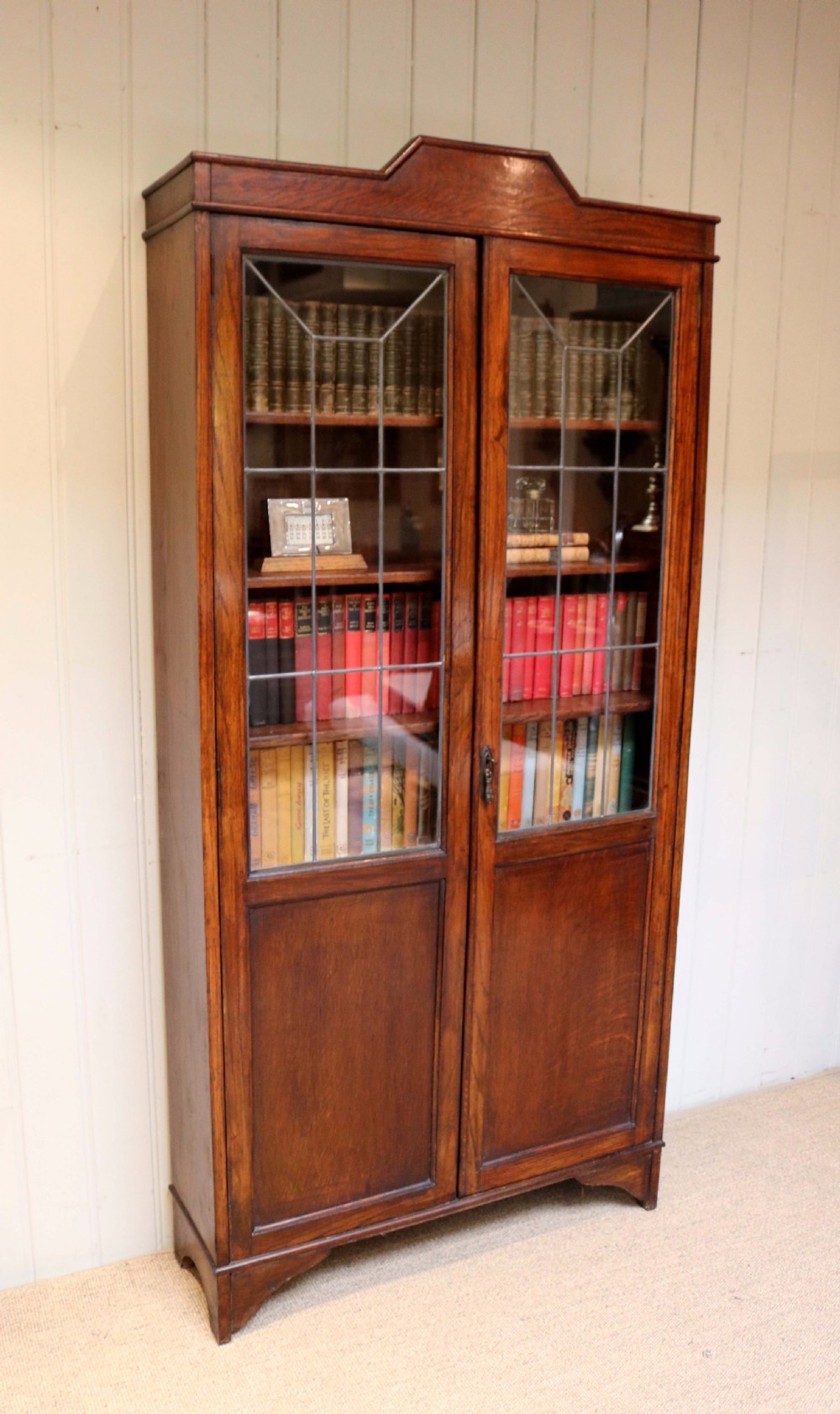 Oak Art Deco Cabinet Bookcase  View V