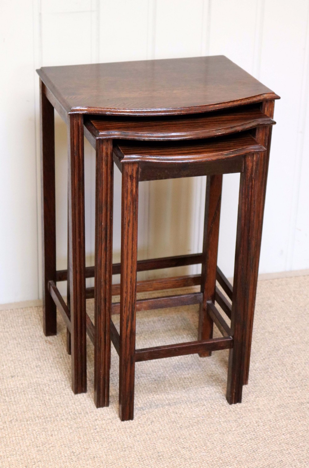 1920s Oak Nest Of Tables View II