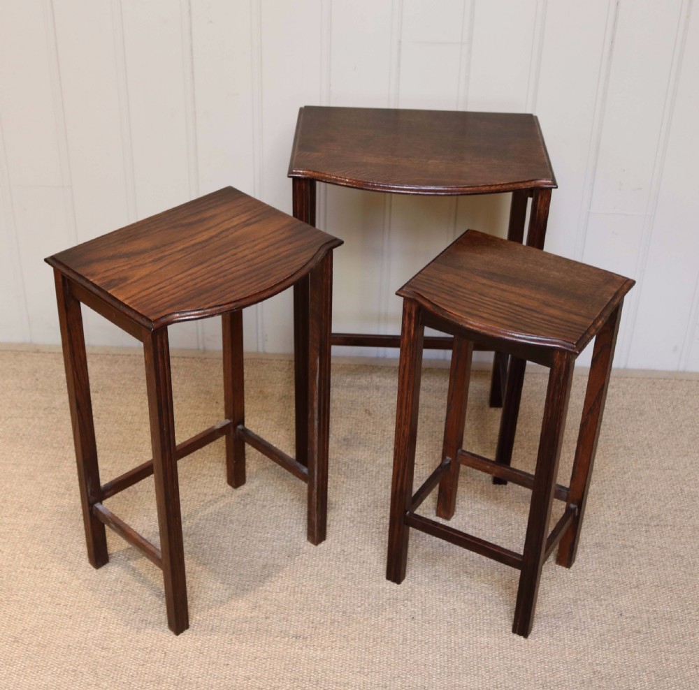 1920s Oak Nest Of Tables View VIII