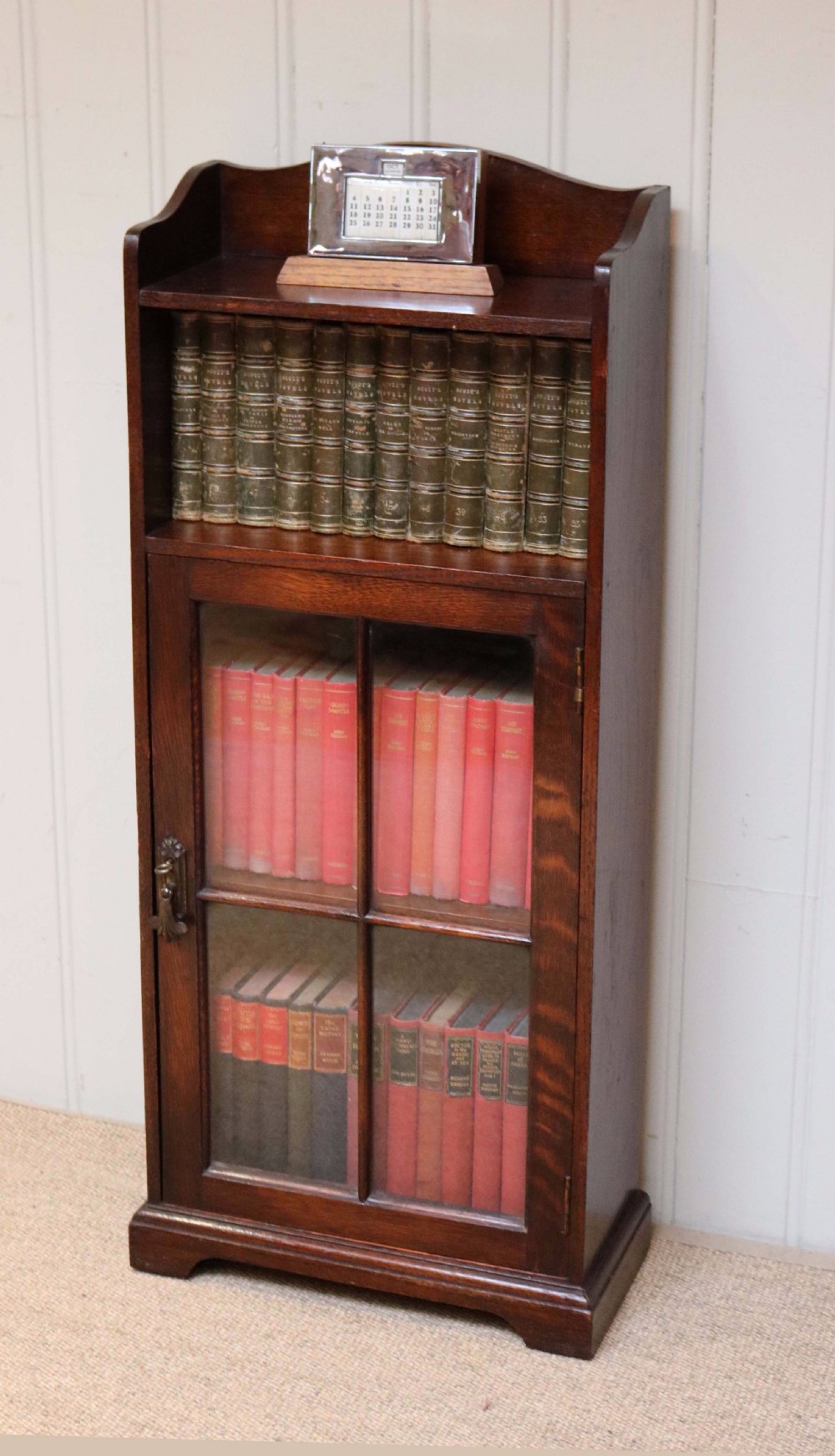 Small Oak Part Glazed Bookcase View VII