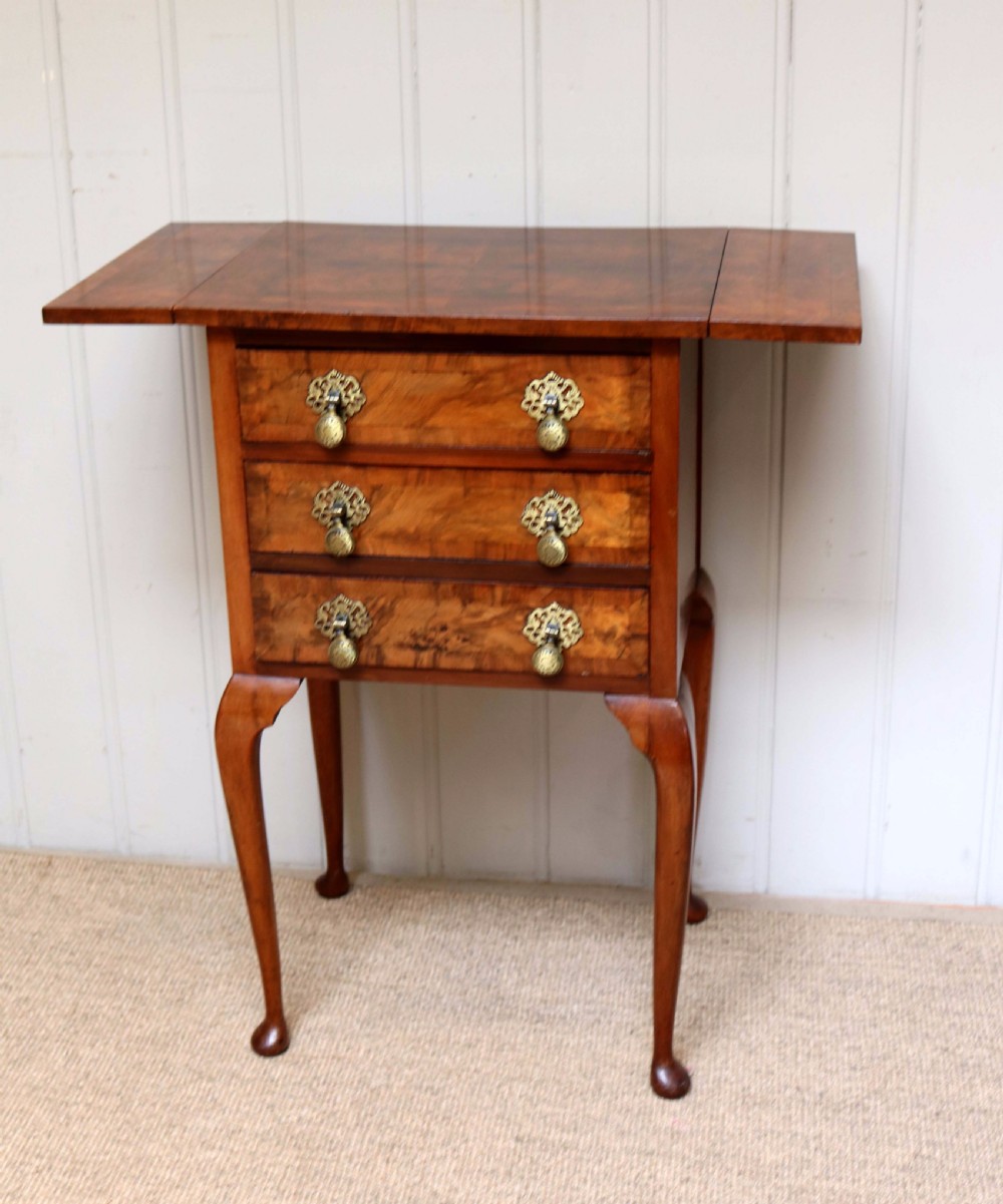 Walnut Drop Leaf Side Table  View III