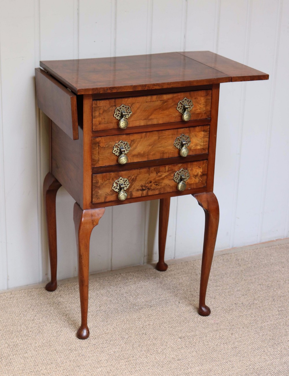 Walnut Drop Leaf Side Table  View VIII