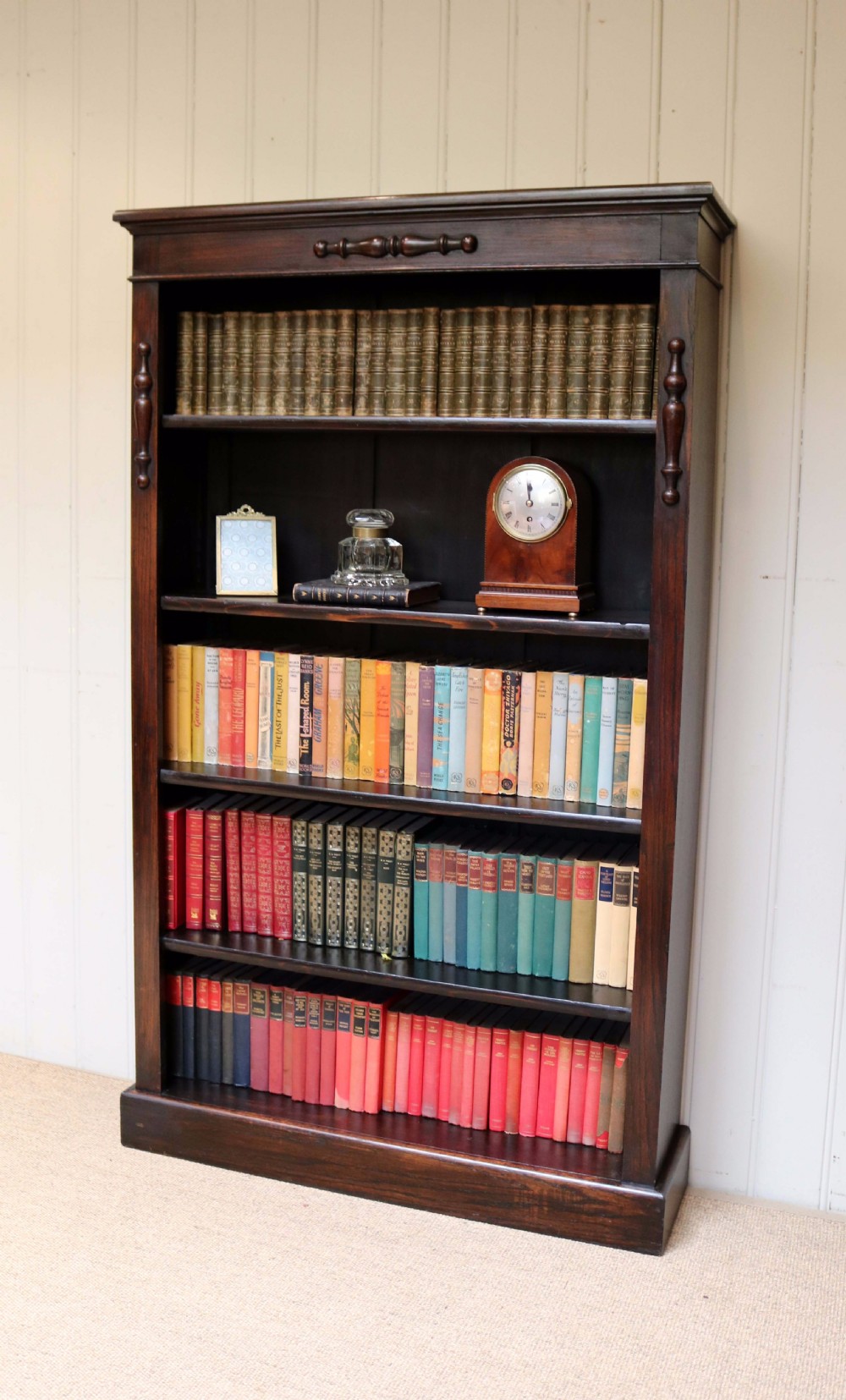 Dark Oak Tall Open Bookcase  View V
