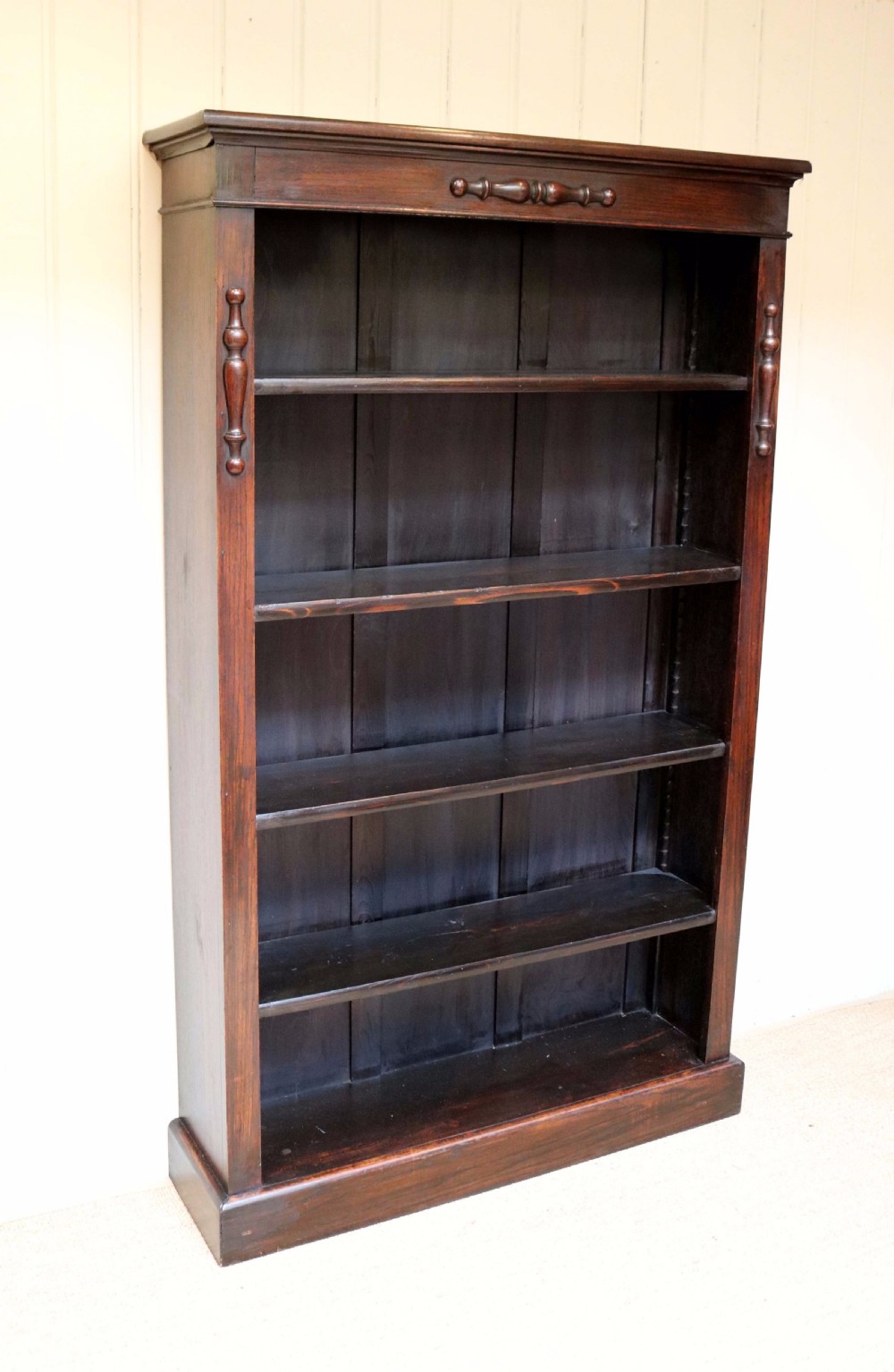 Dark Oak Tall Open Bookcase  View VI