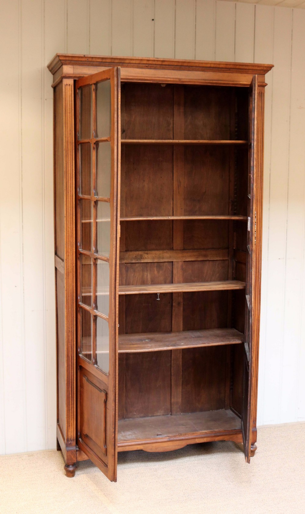 Tall Beechwood Cabinet Bookcase View II