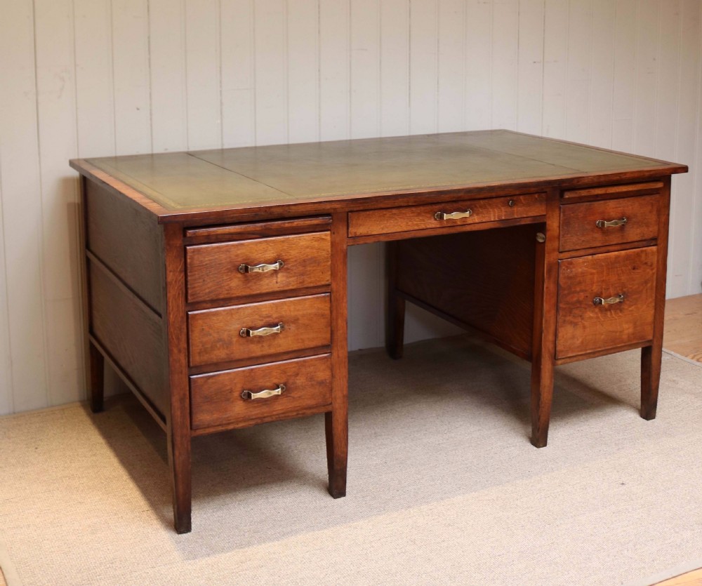 Large Oak Desk  View V