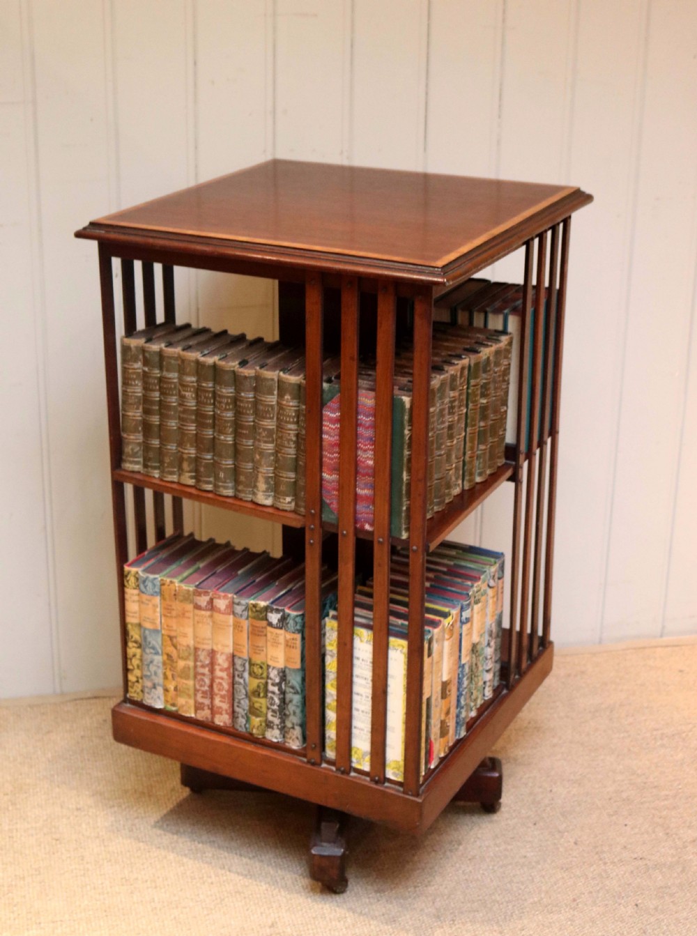 Edwardian Inlaid Mahogany Revolving Bookcase View VII