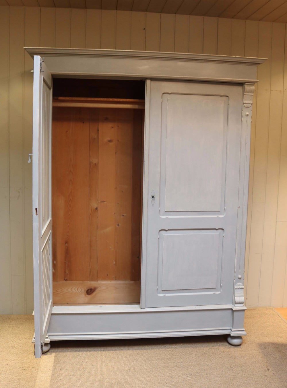 Large Painted Two Door Wardrobe View IV