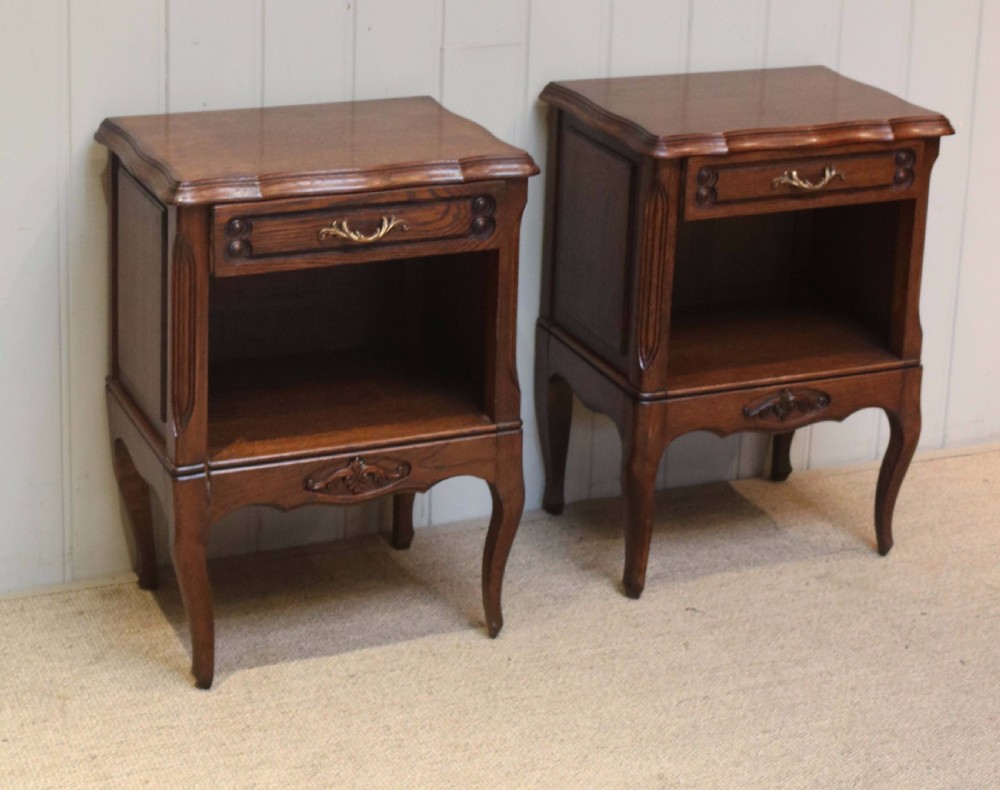 Pair Of Oak Low Bedside Cabinets View IV