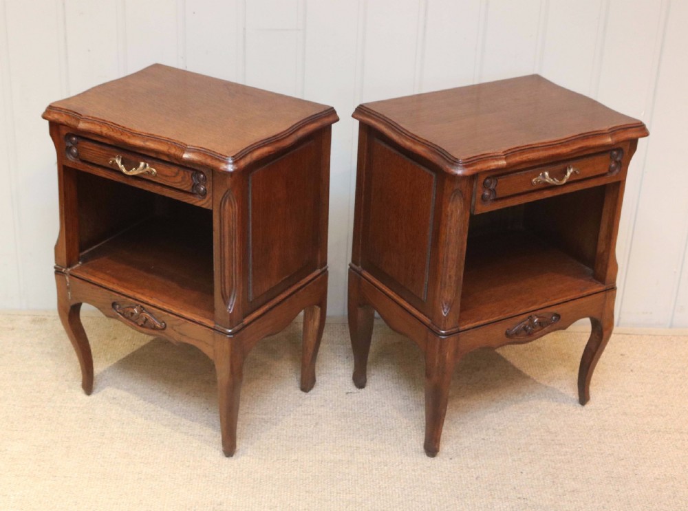 Pair Of Oak Low Bedside Cabinets View VI