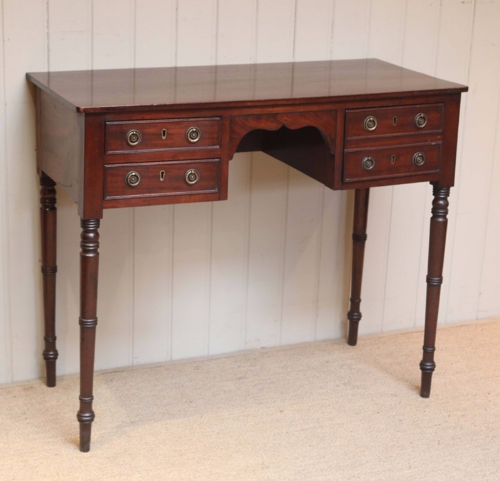 Victorian Mahogany Kneehole Side Table View II