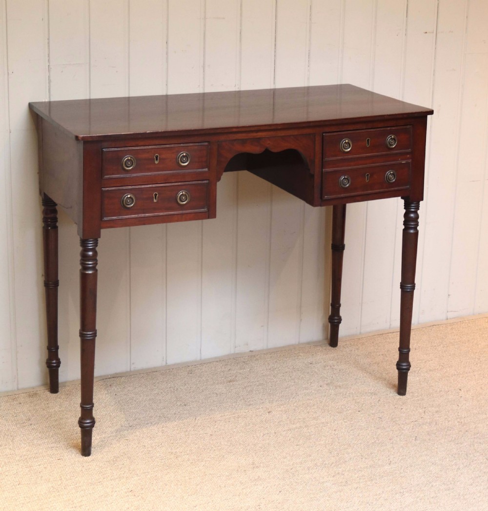 Victorian Mahogany Kneehole Side Table View V