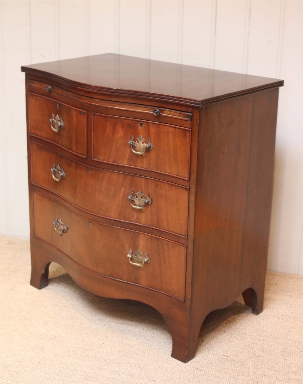 Mahogany Serpentine Front Chest Of Drawers  View V