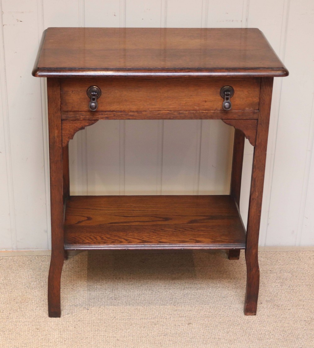 Low Oak Side Table 