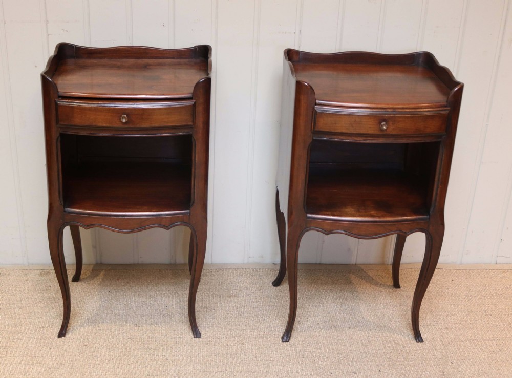 Pair Of French Cherrywood Bedside Cabinets View II