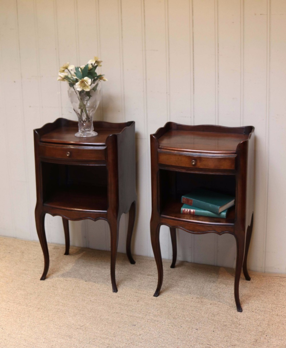 Pair Of French Cherrywood Bedside Cabinets View III