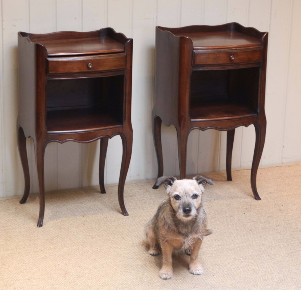 Pair Of French Cherrywood Bedside Cabinets View IV