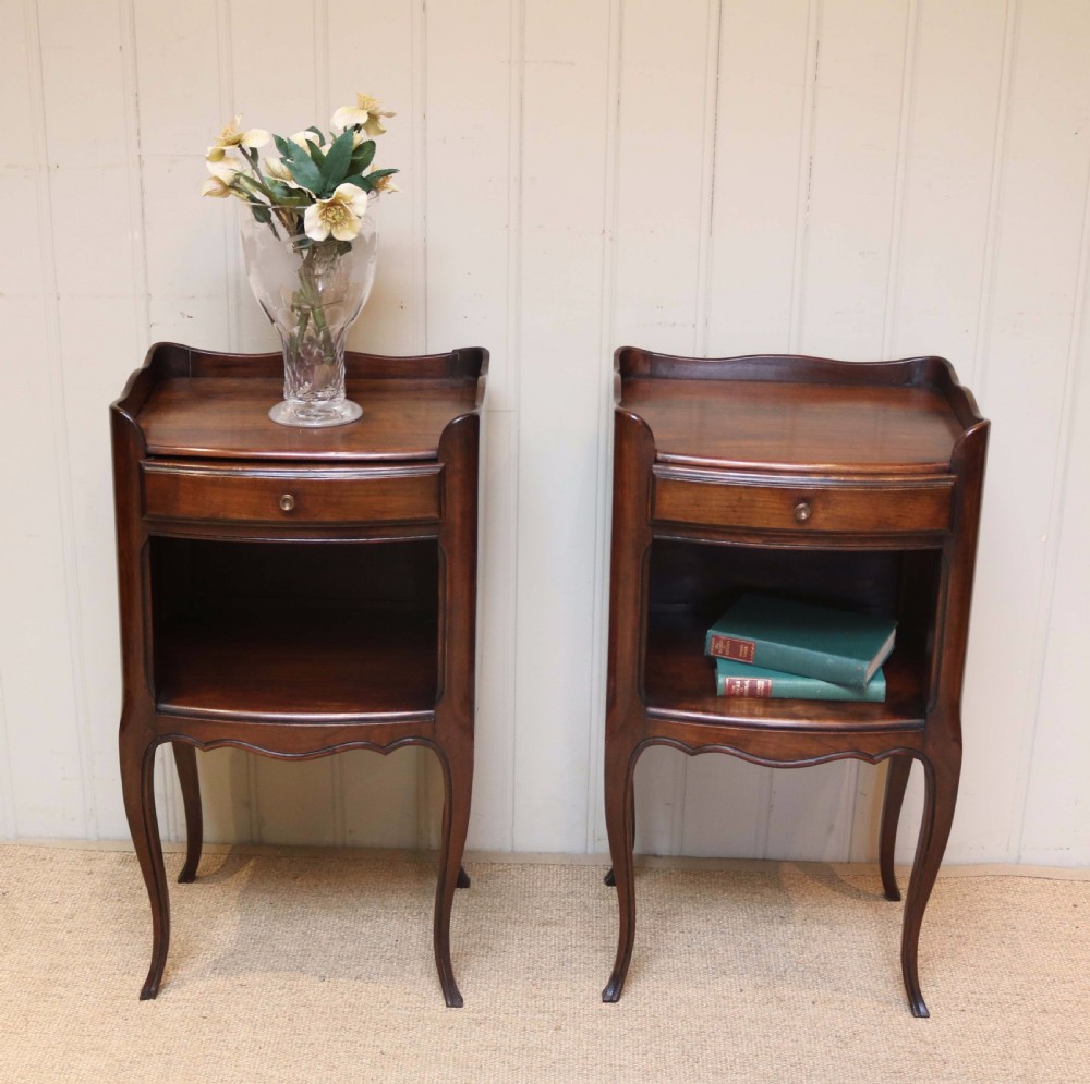 Pair Of French Cherrywood Bedside Cabinets View VI