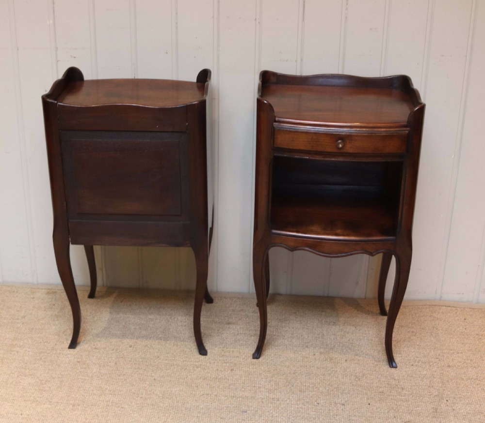 Pair Of French Cherrywood Bedside Cabinets View VII