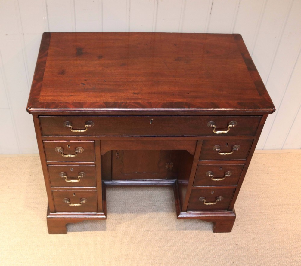 Georgian Mahogany Kneehole Desk  View II
