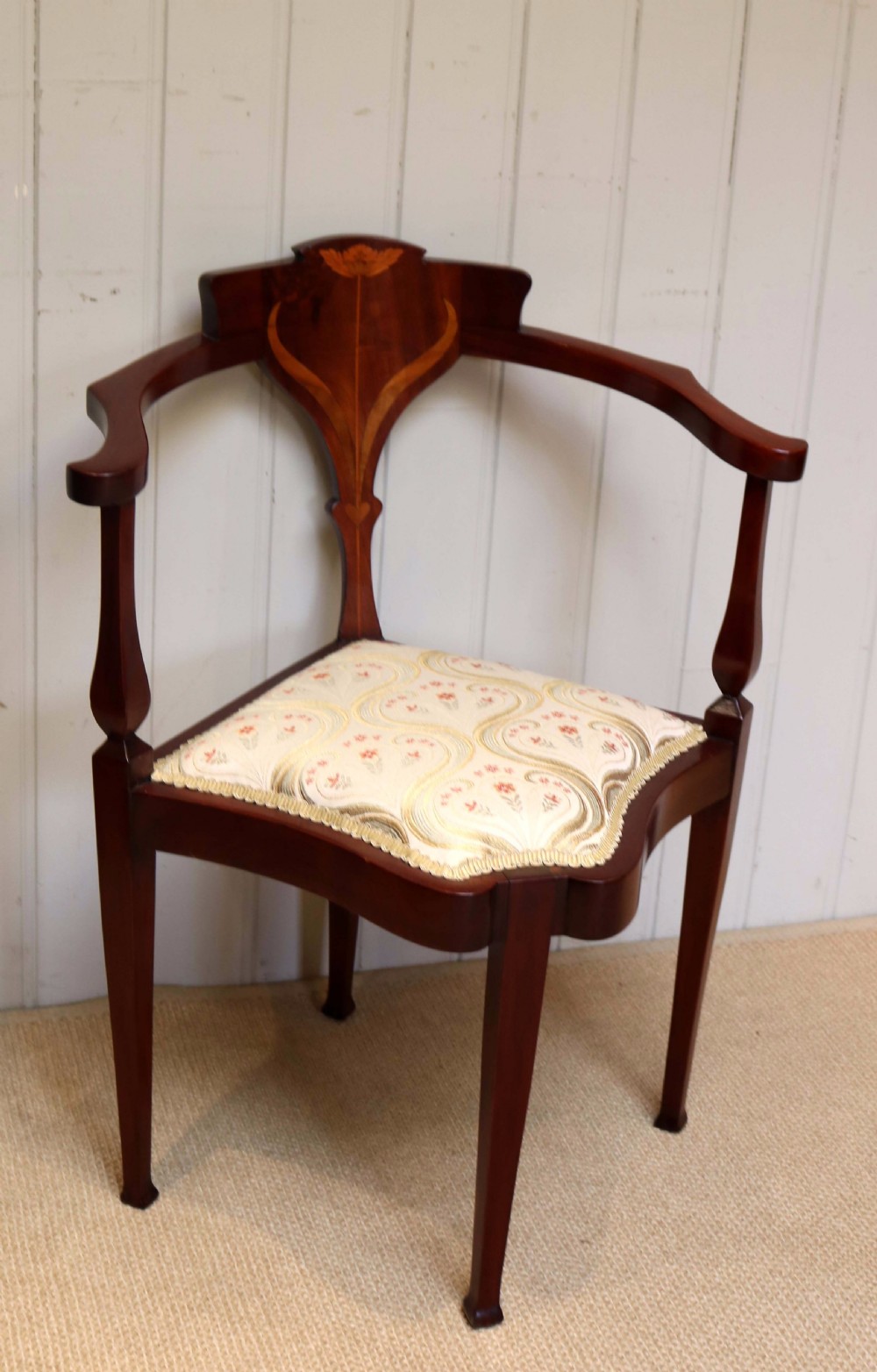 Mahogany Art Nouveau Corner Chair View II