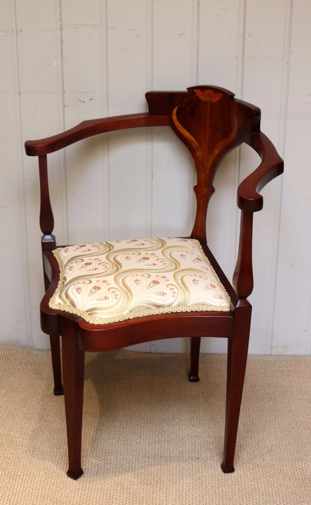 Mahogany Art Nouveau Corner Chair View VI