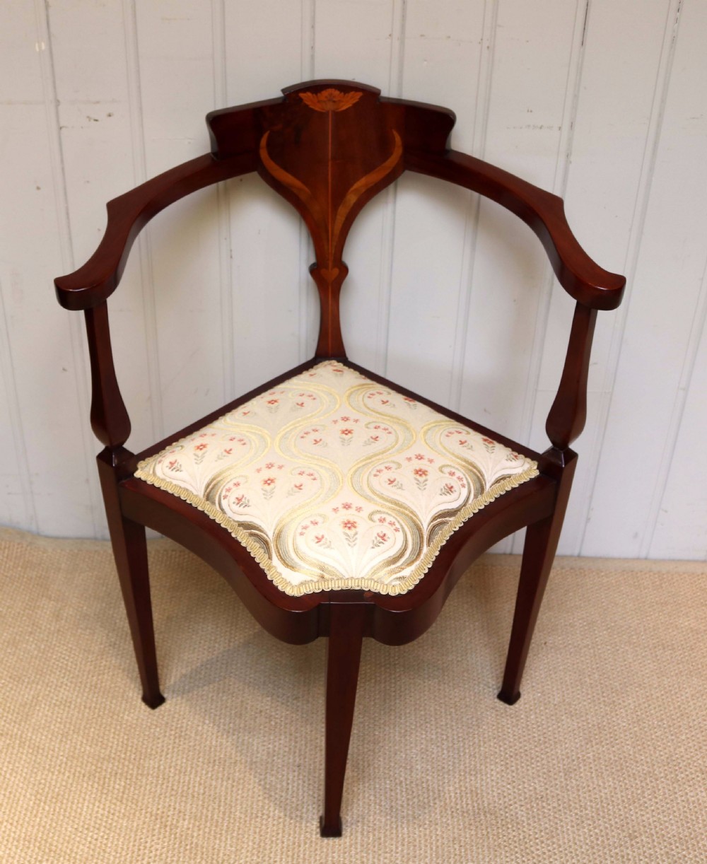 Mahogany Art Nouveau Corner Chair View VII