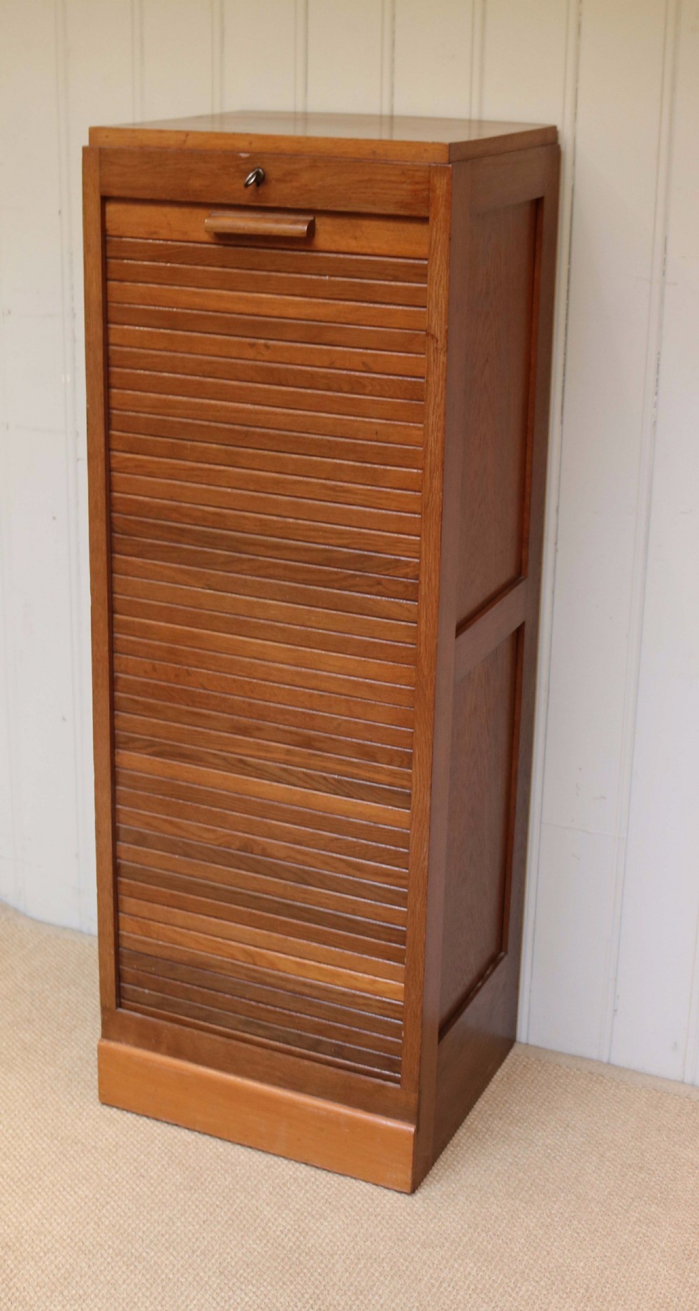 1920s Single Tambour Front Filing Cabinet View III