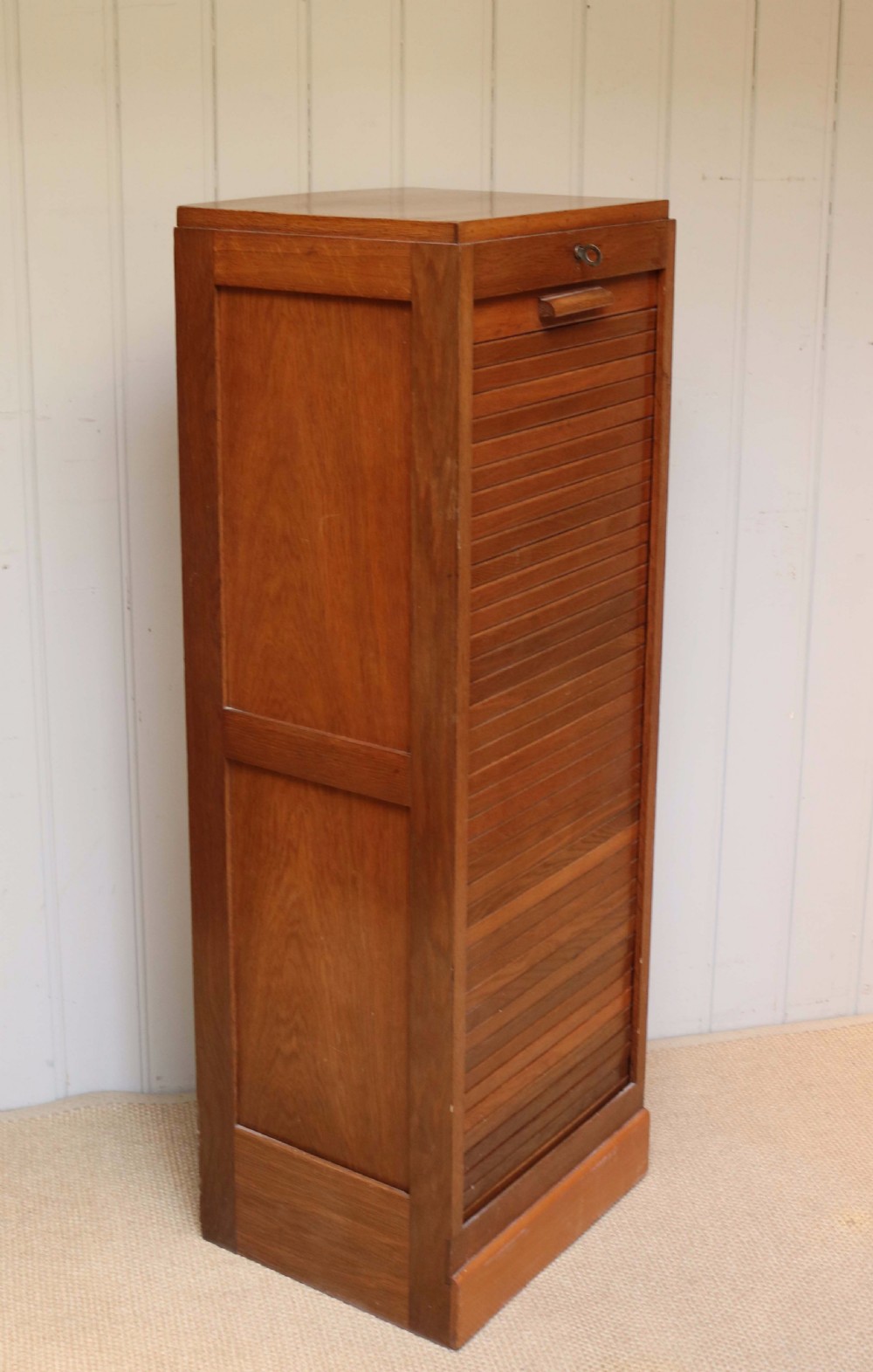 1920s Single Tambour Front Filing Cabinet View V