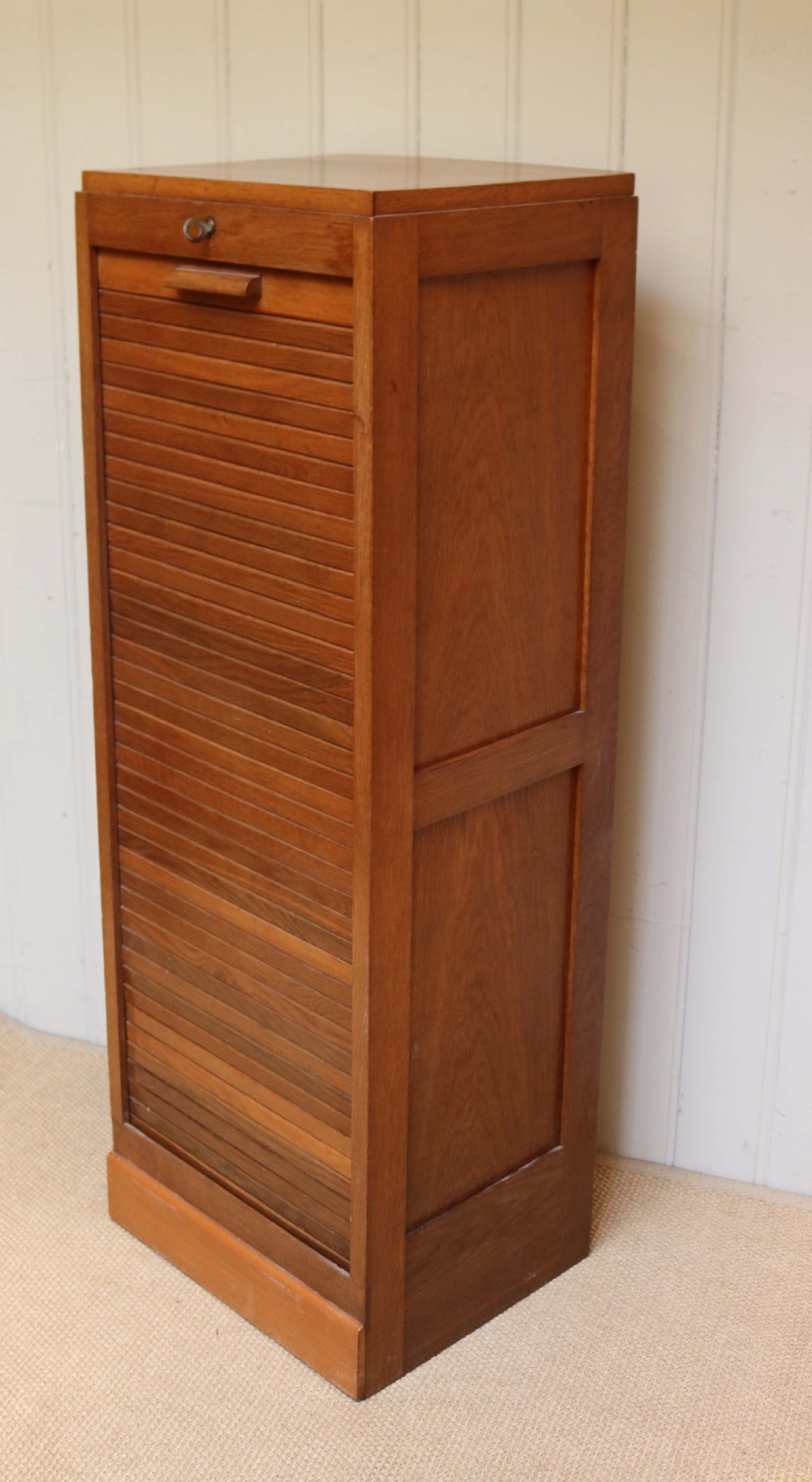 1920s Single Tambour Front Filing Cabinet View VI