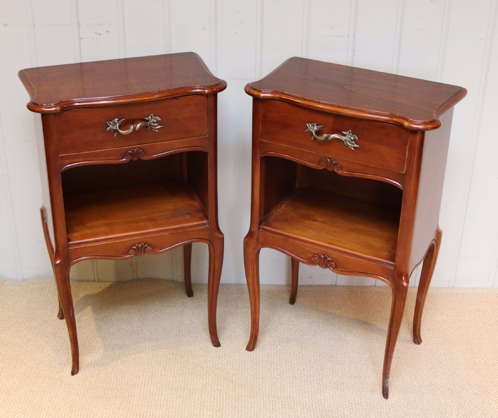 Pair Of Cherry Wood Bedside Cabinets 