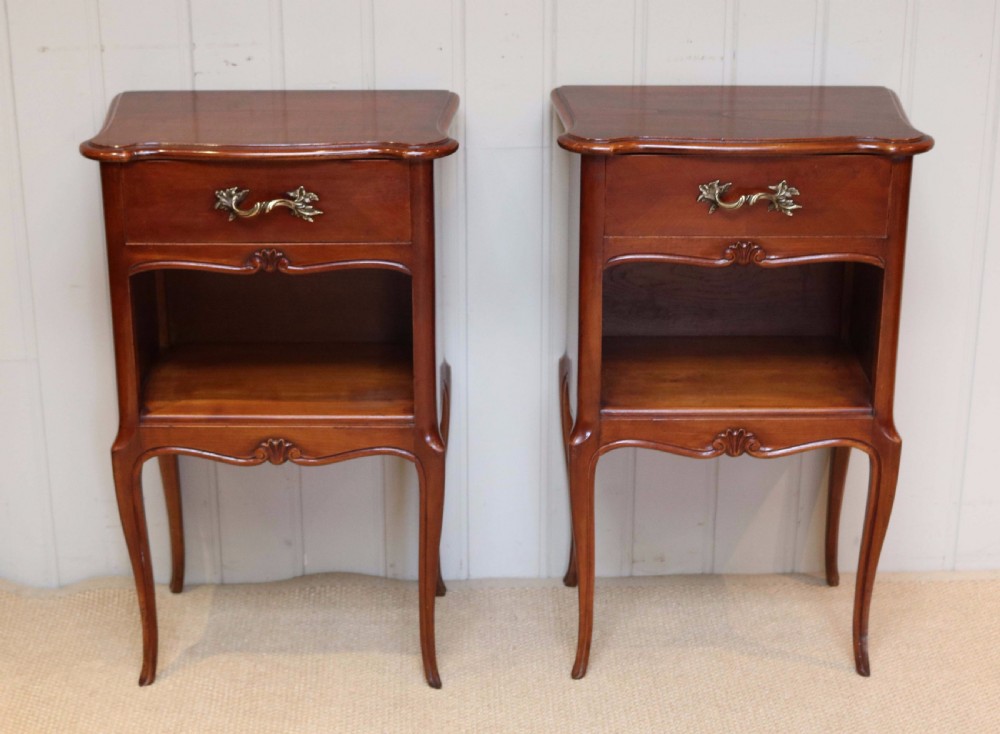Pair Of Cherry Wood Bedside Cabinets  View II