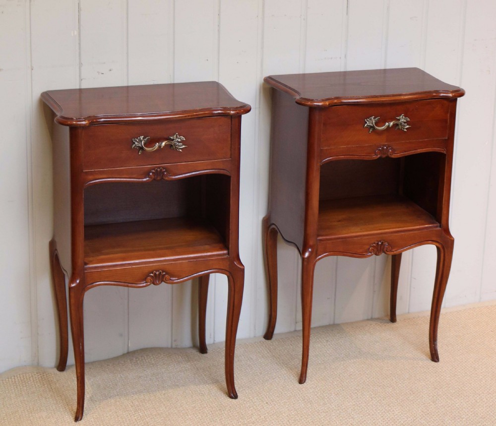 Pair Of Cherry Wood Bedside Cabinets  View III